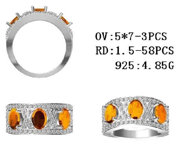 Sterling Silver Semi Mount Ring Setting Oval OV 7X5mm - Syzjewelry