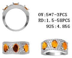 Sterling Silver Semi Mount Ring Setting Oval OV 7X5mm - Syzjewelry