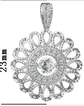 Sterling Silver Semi Mount Pendant Setting Round RD 4x4mm - Syzjewelry