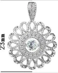 Sterling Silver Semi Mount Pendant Setting Round RD 4x4mm - Syzjewelry