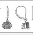 Sterling Silver Semi Mount Earrings Setting Round RD 6x6mm - Syzjewelry