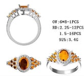 Sterling Silver Semi Mount Ring Setting Oval OV 8X6mm - Syzjewelry