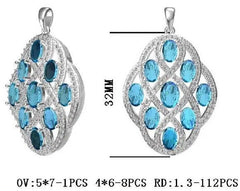 Sterling Silver Semi Mount Pendant Setting Oval OV 7X5mm - Syzjewelry