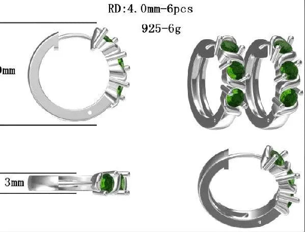 Sterling Silver Semi Mount Earrings Setting Round RD 4x4mm - Syzjewelry