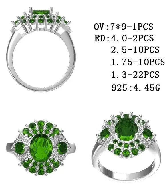 Sterling Silver Semi Mount Ring Setting Oval OV 9x7mm - Syzjewelry