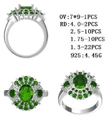 Sterling Silver Semi Mount Ring Setting Oval OV 9x7mm - Syzjewelry