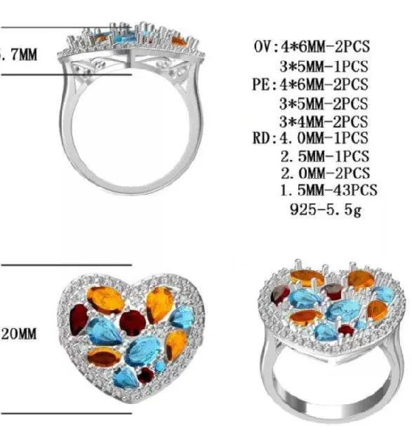 Sterling Silver Semi Mount Ring Setting Pear PE 6x4mm - Syzjewelry