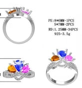 Sterling Silver Semi Mount Ring Setting Pear PE 8X6mm - Syzjewelry