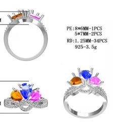 Sterling Silver Semi Mount Ring Setting Pear PE 8X6mm - Syzjewelry