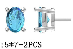 Sterling Silver Semi Mount Earrings Setting Oval OV 7X5mm - Syzjewelry