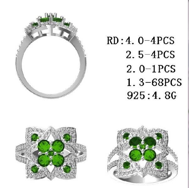 Sterling Silver Semi Mount Ring Setting Round RD 4x4mm - Syzjewelry