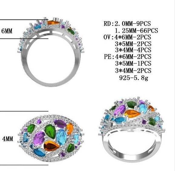 Sterling Silver Semi Mount Ring Setting Oval OV 6X4mm - Syzjewelry