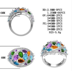 Sterling Silver Semi Mount Ring Setting Oval OV 6X4mm - Syzjewelry