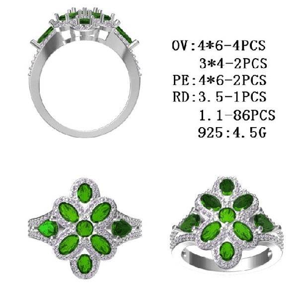 Sterling Silver Semi Mount Ring Setting Oval OV 6X4mm - Syzjewelry