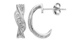 Sterling Silver Semi Mount Earrings Setting Round RD 1.4mm - Syzjewelry
