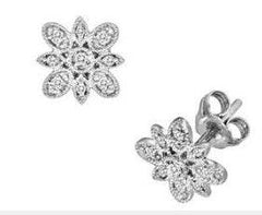 Sterling Silver Semi Mount Earrings Setting Round RD 1.1mm - Syzjewelry