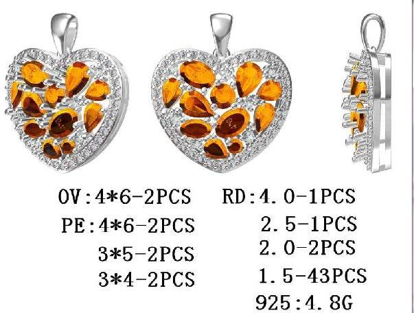 Sterling Silver Semi Mount Pendant Setting Oval OV 6X4mm - Syzjewelry