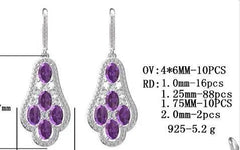 Sterling Silver Semi Mount Earrings Setting Oval OV 6X4mm - Syzjewelry