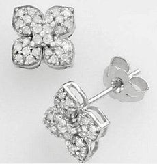 Sterling Silver Semi Mount Earrings Setting Round RD 1.2mm - Syzjewelry