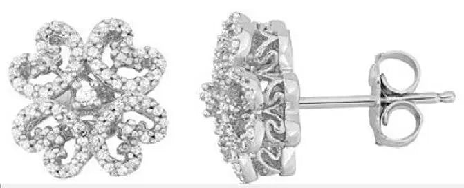 Sterling Silver Semi Mount Earrings Setting Round RD 1.2mm - Syzjewelry
