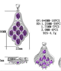 Sterling Silver Semi Mount Pendant Setting Oval OV 6X4mm - Syzjewelry