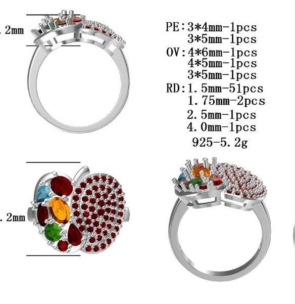 Sterling Silver Semi Mount Ring Setting Oval OV 6X4mm - Syzjewelry