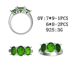 Sterling Silver Semi Mount Ring Setting Oval OV 9x7,8x6mm - Syzjewelry