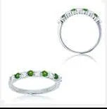 Sterling Silver Semi Mount Ring Setting Round RD Stone-5粒mm - Syzjewelry