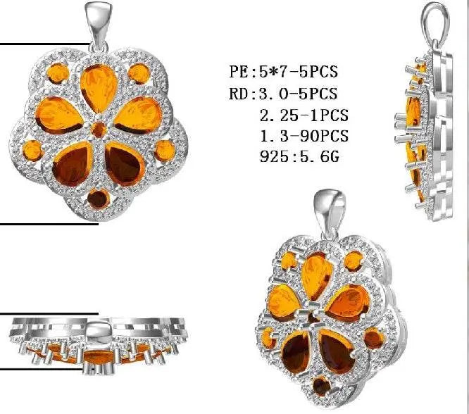 Sterling Silver Semi Mount Pendant Setting Pear PE 7X5mm - Syzjewelry