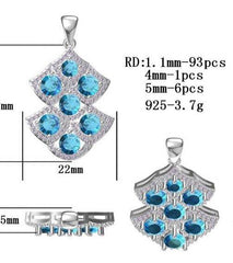 Sterling Silver Semi Mount Pendant Setting Round RD 5x5mm - Syzjewelry