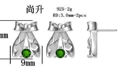 Sterling Silver Semi Mount Earrings Setting Round RD 3x3mm - Syzjewelry