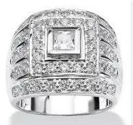 Sterling Silver Semi Mount Ring Setting Princess SQ 5x5mm - Syzjewelry