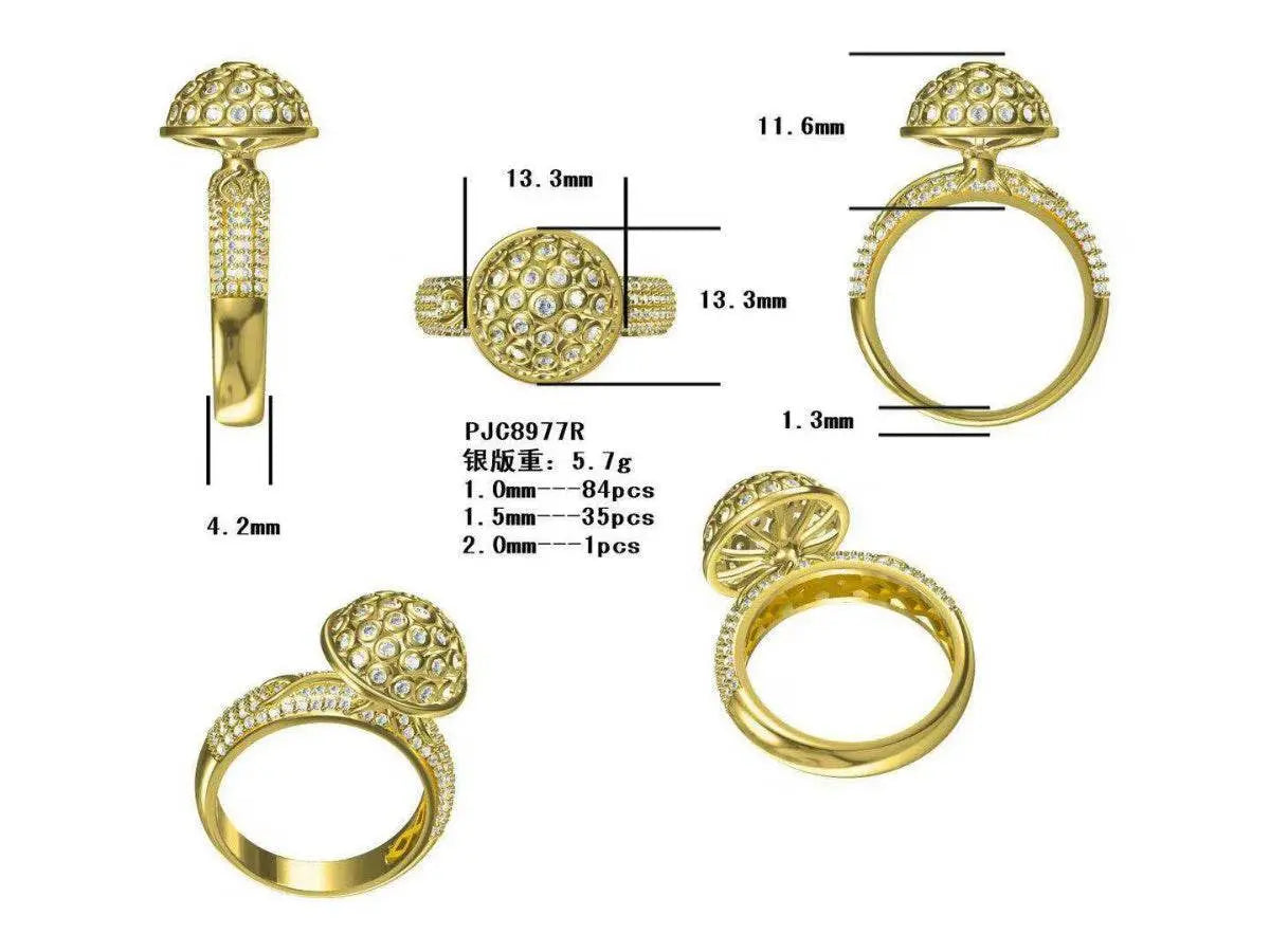 Sterling Silver Semi Mount Ring Setting Round RD 2x2mm - Syzjewelry