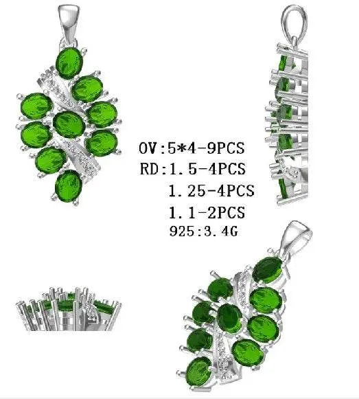 Sterling Silver Semi Mount Pendant Setting Oval OV 5X4mm - Syzjewelry