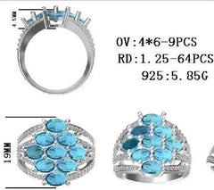 Sterling Silver Semi Mount Ring Setting Oval OV 6X4mm - Syzjewelry