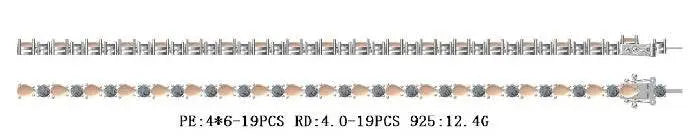 Sterling Silver Semi Mount Bracelet Setting Pear PE 6X4mm - Syzjewelry