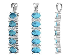 Sterling Silver Semi Mount Pendant Setting Oval OV 6X4mm - Syzjewelry