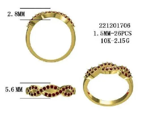 Sterling Silver Semi Mount Ring Setting Round RD 1.5mm - Syzjewelry