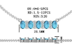 Sterling Silver Semi Mount Pendant Setting Oval OV 6X4mm - Syzjewelry