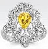 Sterling Silver Semi Mount Ring Setting Pear PE 8X6mm - Syzjewelry