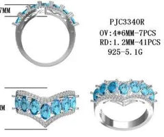 Sterling Silver Semi Mount Ring Setting Oval OV 6X4mm - Syzjewelry