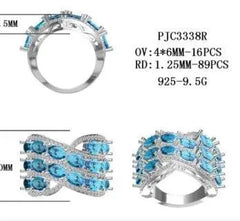 Sterling Silver Semi Mount Ring Setting Oval OV 6X4mm - Syzjewelry