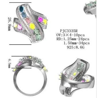 Sterling Silver Semi Mount Ring Setting Oval OV 4X3mm - Syzjewelry