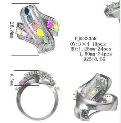 Sterling Silver Semi Mount Ring Setting Oval OV 4X3mm - Syzjewelry