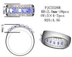 Sterling Silver Semi Mount Ring Setting Oval OV 4X3mm - Syzjewelry