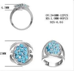 Sterling Silver Semi Mount Ring Setting Oval OV 4X3mm - Syzjewelry