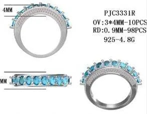 Sterling Silver Semi Mount Ring Setting Oval OV 4X3mm - Syzjewelry