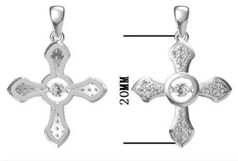 Sterling Silver Semi Mount Pendant Setting Round RD 8x8mm - Syzjewelry