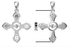Sterling Silver Semi Mount Pendant Setting Round RD 8x8mm - Syzjewelry