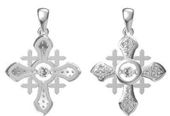 Sterling Silver Semi Mount Pendant Setting Round RD 3x3mm - Syzjewelry